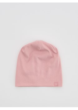Reserved - Bawełniana czapka z naszywką - brudny róż ze sklepu Reserved w kategorii Czapki dziecięce - zdjęcie 187681631