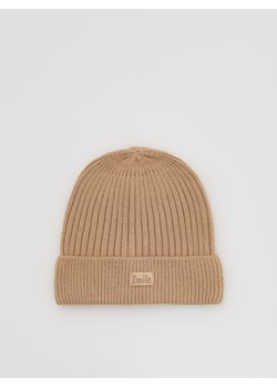 Reserved - Dzianinowa czapka z wiskozą - beżowy ze sklepu Reserved w kategorii Czapki dziecięce - zdjęcie 187681660