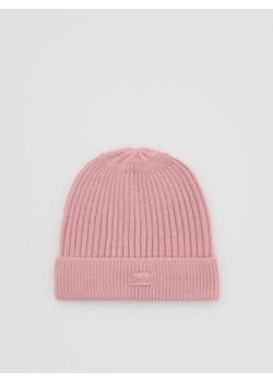 Reserved - Dzianinowa czapka z wiskozą - brudny róż ze sklepu Reserved w kategorii Czapki dziecięce - zdjęcie 187681662