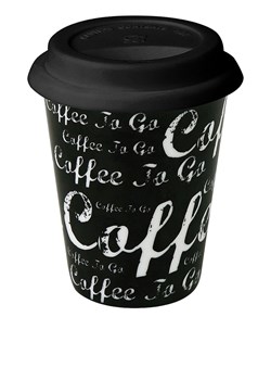 Könitz Kubek To-Go &quot;Coffee...&quot; w kolorze czarnym - 380 ml ze sklepu Limango Polska w kategorii Kubki - zdjęcie 187683443