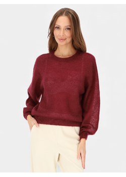 Bordowy lekki sweter damski moherowy L’AF Kora ze sklepu Eye For Fashion w kategorii Swetry damskie - zdjęcie 187683643