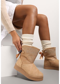 Beżowe Śniegowce Susitna ze sklepu renee.pl w kategorii Śniegowce damskie - zdjęcie 187683663