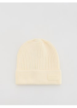 Reserved - Dzianinowa czapka z wiskozą - złamana biel ze sklepu Reserved w kategorii Czapki dziecięce - zdjęcie 187683803