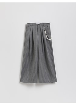 Reserved - Spodnie wide leg w paski - ciemnoszary ze sklepu Reserved w kategorii Spodnie dziewczęce - zdjęcie 187684101