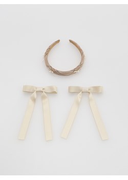 Reserved - Zestaw opaska i spinki do włosów - złamana biel ze sklepu Reserved w kategorii Ozdoby do włosów dziewczęce - zdjęcie 187684160