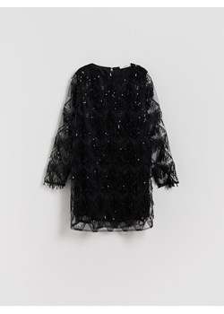 Reserved - Sukienka z cekinami - czarny ze sklepu Reserved w kategorii Sukienki dziewczęce - zdjęcie 187684191