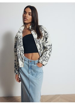 Reserved - Kurtka ze wzorem typu paisley - kremowy ze sklepu Reserved w kategorii Kurtki damskie - zdjęcie 187684310