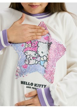 Reserved - Bluza z cekinową aplikacją Kuromi - złamana biel ze sklepu Reserved w kategorii Bluzki dziewczęce - zdjęcie 187684352