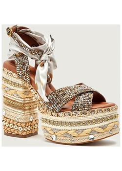 Kurt Geiger Sandały na słupku CHELSEA SCARF ze sklepu Gomez Fashion Store w kategorii Sandały damskie - zdjęcie 187685994