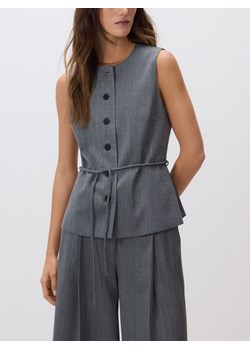 Reserved - Kamizelka z wiązaniem - ciemnoszary ze sklepu Reserved w kategorii Kamizelki damskie - zdjęcie 187686254