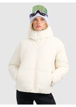 Damska kurtka narciarska 4F 4FWAW25TTJAF0808 - beżowa ze sklepu Sportstylestory.com w kategorii Kurtki damskie - zdjęcie 187686804