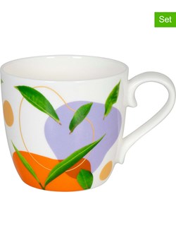 Könitz Kubki jumbo (2 szt.) &quot;Tea Flow&quot; w kolorze biało-fioletowo-zielonym - 425 ml ze sklepu Limango Polska w kategorii Dzbanki i zaparzacze - zdjęcie 187687054