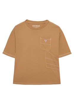 Guess T-Shirt L6RI07 K8HM4 Beżowy Regular Fit ze sklepu MODIVO w kategorii T-shirty chłopięce - zdjęcie 187687471