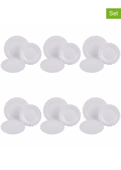 Villa d´Este 18-częściowy zestaw talerzy &quot;Scalloped B&quot; w kolorze białym ze sklepu Limango Polska w kategorii Naczynia - zdjęcie 187688671