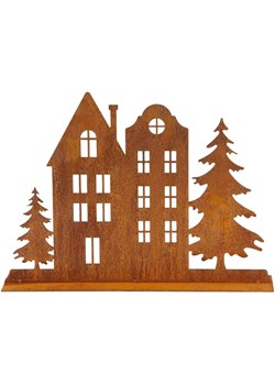 POSIWIO Dekoracja &quot;Houses with trees&quot; w kolorze jasnobrązowym - 39,5 x 28 x 10 cm ze sklepu Limango Polska w kategorii Dekoracje - zdjęcie 187688881