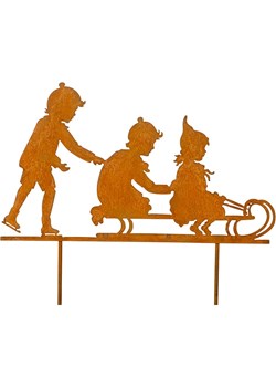 POSIWIO Dekoracja ogrodowa &quot;Winter Children&quot; w kolorze jasnobrązowym - 40 x 23 cm ze sklepu Limango Polska w kategorii Dekoracje i akcesoria ogrodowe - zdjęcie 187688883