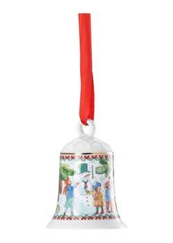 Hutschenreuther Dzwonek choinkowy w kolorze biało-zielonym - wys. 7,5 x Ø 5,3 cm ze sklepu Limango Polska w kategorii Dekoracje bożonarodzeniowe - zdjęcie 187689162