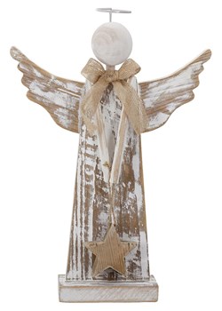 GILDE Dekoracja &quot;Holy halo&quot; w kolorze jasnobrązowo-białym - wys. 35 cm ze sklepu Limango Polska w kategorii Dekoracje - zdjęcie 187689203