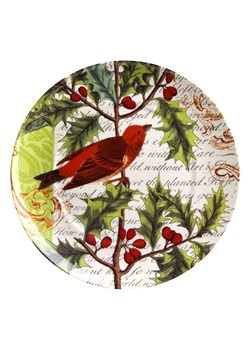 Könitz Talerz śniadaniowy &quot;3 Greetings&quot; w kolorze zielono-czerwonym - Ø 21 cm ze sklepu Limango Polska w kategorii Naczynia - zdjęcie 187689414