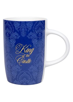 Könitz Kubek jumbo &quot;King of Castle&quot; w kolorze niebiesko-białym - 600 ml ze sklepu Limango Polska w kategorii Dzbanki i zaparzacze - zdjęcie 187689421