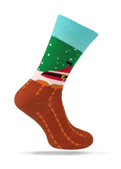 Świąteczne Skarpetki - Alties - Mikołaj w Kominie SKALTS0161MIKOLAJnogi ze sklepu JegoSzafa.pl w kategorii Skarpetki męskie - zdjęcie 187691491