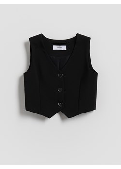 Reserved - Kamizelka z ozdobnymi guzikami - czarny ze sklepu Reserved w kategorii Kamizelki chłopięce - zdjęcie 187691570