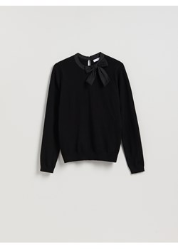 Reserved - Sweter z ozdobną kokardą - czarny ze sklepu Reserved w kategorii Swetry damskie - zdjęcie 187691580