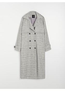 Sinsay - Długi płaszcz - szary ze sklepu Sinsay w kategorii Płaszcze damskie - zdjęcie 187691921
