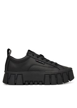 Tommy Jeans Sneakersy Tjw Vulc Flatform Leather EN0EN03008 Czarny ze sklepu MODIVO w kategorii Buty sportowe damskie - zdjęcie 187692300