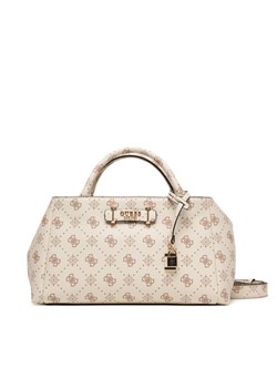 Guess Torebka Carrie Logo HWGP98 98060 Écru ze sklepu MODIVO w kategorii Kuferki - zdjęcie 187692322