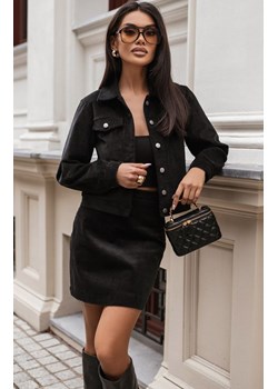 Czarny sztruksowy komplet damski Rubi 379, Kolor czarny, Rozmiar M, Ivon ze sklepu Primodo w kategorii Spódnice - zdjęcie 187693274