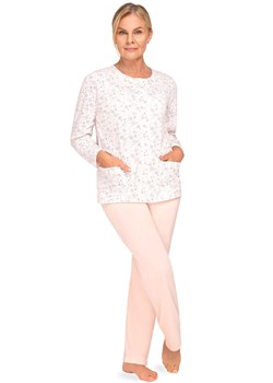 Długa bawełniana piżama damska Maria III 202 33, Kolor ecru-beżowy, Rozmiar M, MARTEL ze sklepu Primodo w kategorii Piżamy damskie - zdjęcie 187693291