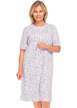 Bawełniana koszula nocna damska Basia I 263 24, Kolor biało-fioletowy, Rozmiar M, MARTEL ze sklepu Primodo w kategorii Koszule nocne - zdjęcie 187693294