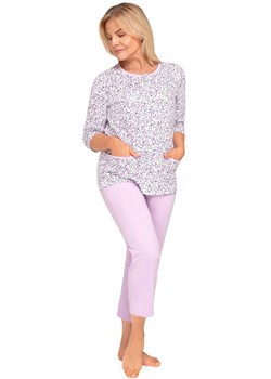 Bawełniana piżama damska 7/8 Kasia II 266 24, Kolor fioletowy-wzór, Rozmiar M, MARTEL ze sklepu Primodo w kategorii Piżamy damskie - zdjęcie 187693303