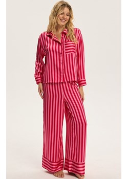 Esotiq satynowa piżama damska Cress 44102-30X, Kolor różowy-wzór, Rozmiar L, Esotiq ze sklepu Intymna w kategorii Piżamy damskie - zdjęcie 187693821