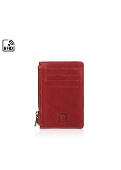 czerwony portfel skórzany/ etui KLASYCZNY ze sklepu Słoń Torbalski w kategorii Portfele damskie - zdjęcie 187694903