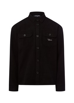 PEGADOR Męska koszula casual - Almora Mężczyźni Modern Fit czarny jednolity ze sklepu vangraaf w kategorii Koszule męskie - zdjęcie 187695132