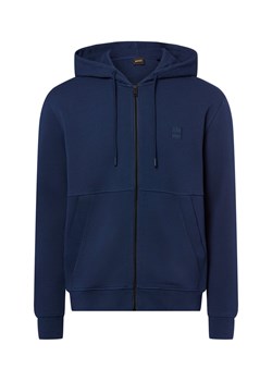 BOSS Orange Bluza męska - Zetalky Mężczyźni Bawełna indygo jednolity ze sklepu vangraaf w kategorii Bluzy męskie - zdjęcie 187695154