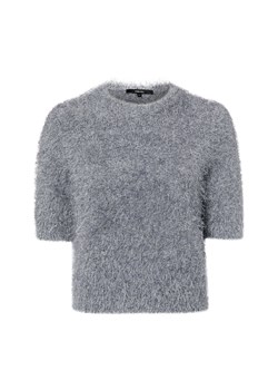 Someday Damski sweter z krótkim rękawem - Tooni Kobiety szary wypukły wzór tkaniny ze sklepu vangraaf w kategorii Swetry damskie - zdjęcie 187695173