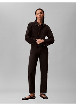 Calvin Klein Jeans Damskie jeansy dla mam - Barrel Kobiety Bawełna czarny jednolity ze sklepu vangraaf w kategorii Jeansy damskie - zdjęcie 187695193