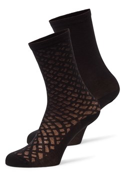 BOSS Skarpety 2-pak - RS BMono Net Kobiety czarny jednolity ze sklepu vangraaf w kategorii Skarpetki damskie - zdjęcie 187695210