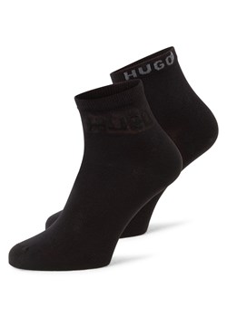HUGO Skarpety w opakowaniu po 2 sztuki - SH Mesh Logo Kobiety czarny jednolity ze sklepu vangraaf w kategorii Skarpetki damskie - zdjęcie 187695213