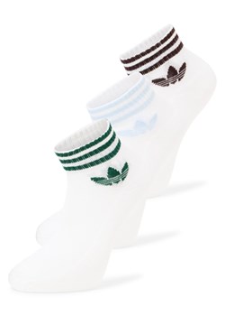 adidas Originals Skarpety z cienkiej dzianiny w 3-paku Kobiety biały jednolity ze sklepu vangraaf w kategorii Skarpetki damskie - zdjęcie 187695223