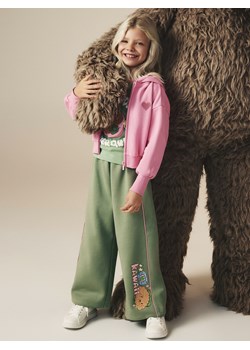 Reserved - Rozpinana bluza z haftem Boffie & Poko - różowy ze sklepu Reserved w kategorii Bluzy dziewczęce - zdjęcie 187695431