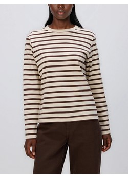 Reserved - Longsleeve z merceryzowanej bawełny - brązowy ze sklepu Reserved w kategorii Bluzki damskie - zdjęcie 187695550