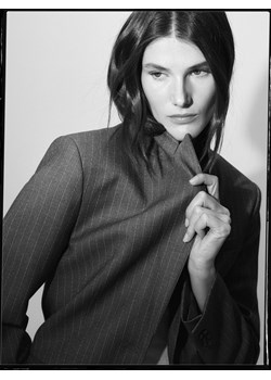 Reserved - Jednorzędowa marynarka z wiskozą - ciemnoszary ze sklepu Reserved w kategorii Marynarki damskie - zdjęcie 187695562