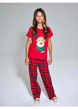 Sinsay - Piżama z flanelowymi spodniami w kratę - czerwony ze sklepu Sinsay w kategorii Piżamy dziecięce - zdjęcie 187696093