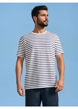 Sinsay - Koszulka w paski - kremowy ze sklepu Sinsay w kategorii T-shirty męskie - zdjęcie 187696160