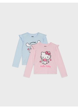 Sinsay - Bawełniana koszulka z nadrukiem Hello Kitty - wielobarwny ze sklepu Sinsay w kategorii Bluzki dziewczęce - zdjęcie 187696182
