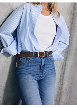 Mohito - Skórzany brązowy pasek z klamrą - brązowy ze sklepu Mohito w kategorii Paski damskie - zdjęcie 187696391